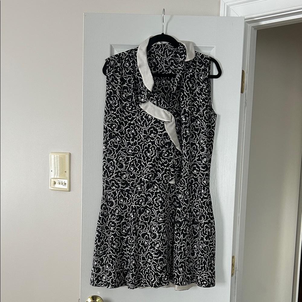 Givenchy Black and White Floral Mini Dress
